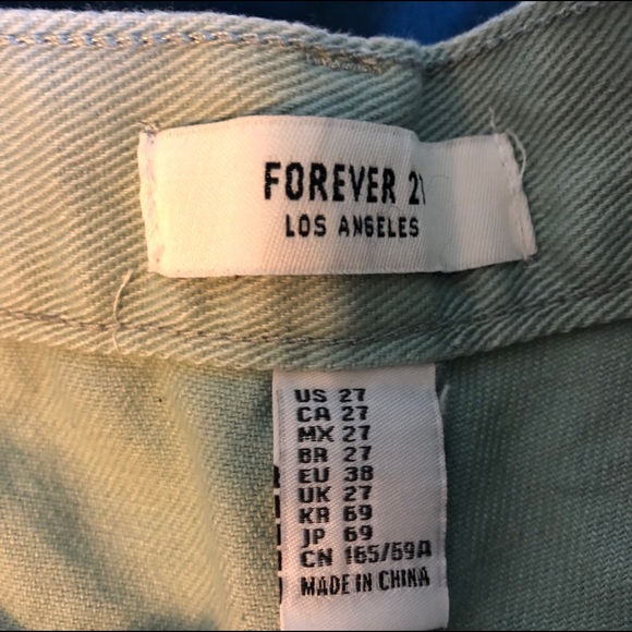 Mint Green Denim Shorts (never worn!) - Picture 7 of 7